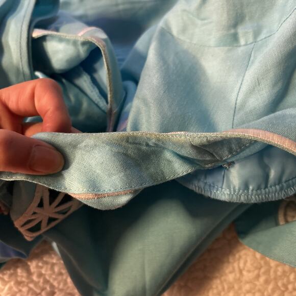 Bob Mackie Wearable Art Twin set Jacket & Tank Top 1X Embroidered Linen Cut Outs - Picture 5 of 7